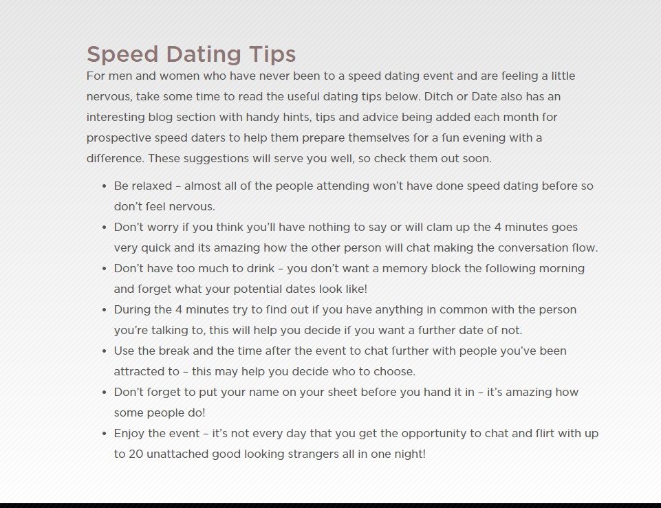 Speed Dating Strategies: Making the Most of Limited Time